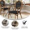 Flash Furniture Marseille Thonet French Bistro Stacking Chair w/Arms, Black Textilene and Bamboo Print Alum Frame SDA-AD642002A-TXT-BK-NAT-GG - alternate 3